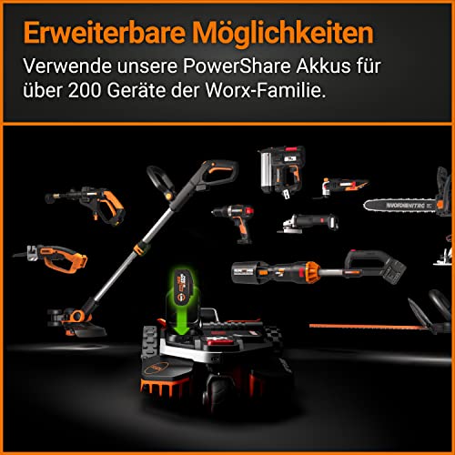 Aktionspaket: WORX Landroid Vision M600 WR206E.1 Mähroboter ohne Begrenzungskabel + WA0821 Garage