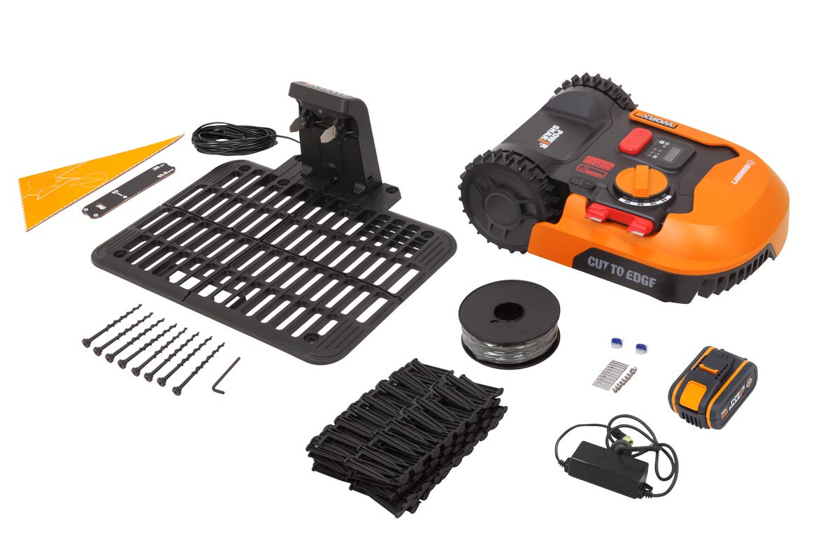 WORX Landroid L WR155E Mähroboter, selbstfahrend, bis 2000 m², sauberer Rasenschnitt, Orange