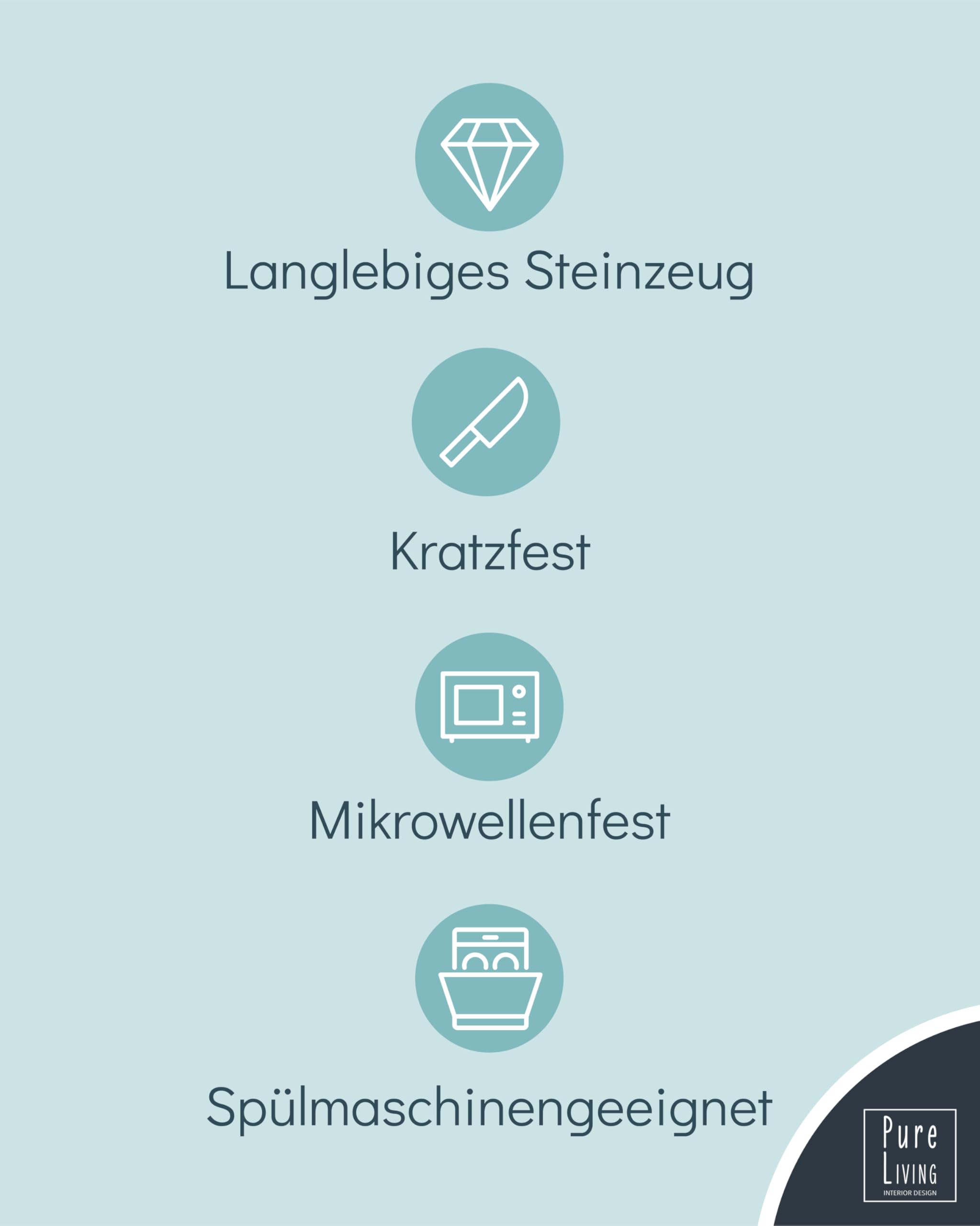 Steingut Geschirrset 6 Personen Ibiza 24 tlg. TESTSIEGER, Hochwertiges Mediterranes Steingut Geschirr Set, Schüssel- und Teller Set, Tafelservice