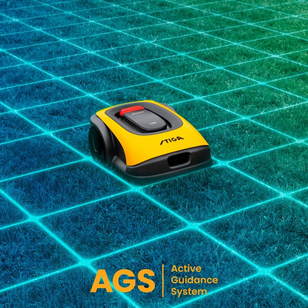 STIGA A300 Mähroboter, autonom ohne Begrenzungskabel, bis 450 m², GPS RTK & 4G, App-Steuerung, 45 % Steigung, 2 Zonen