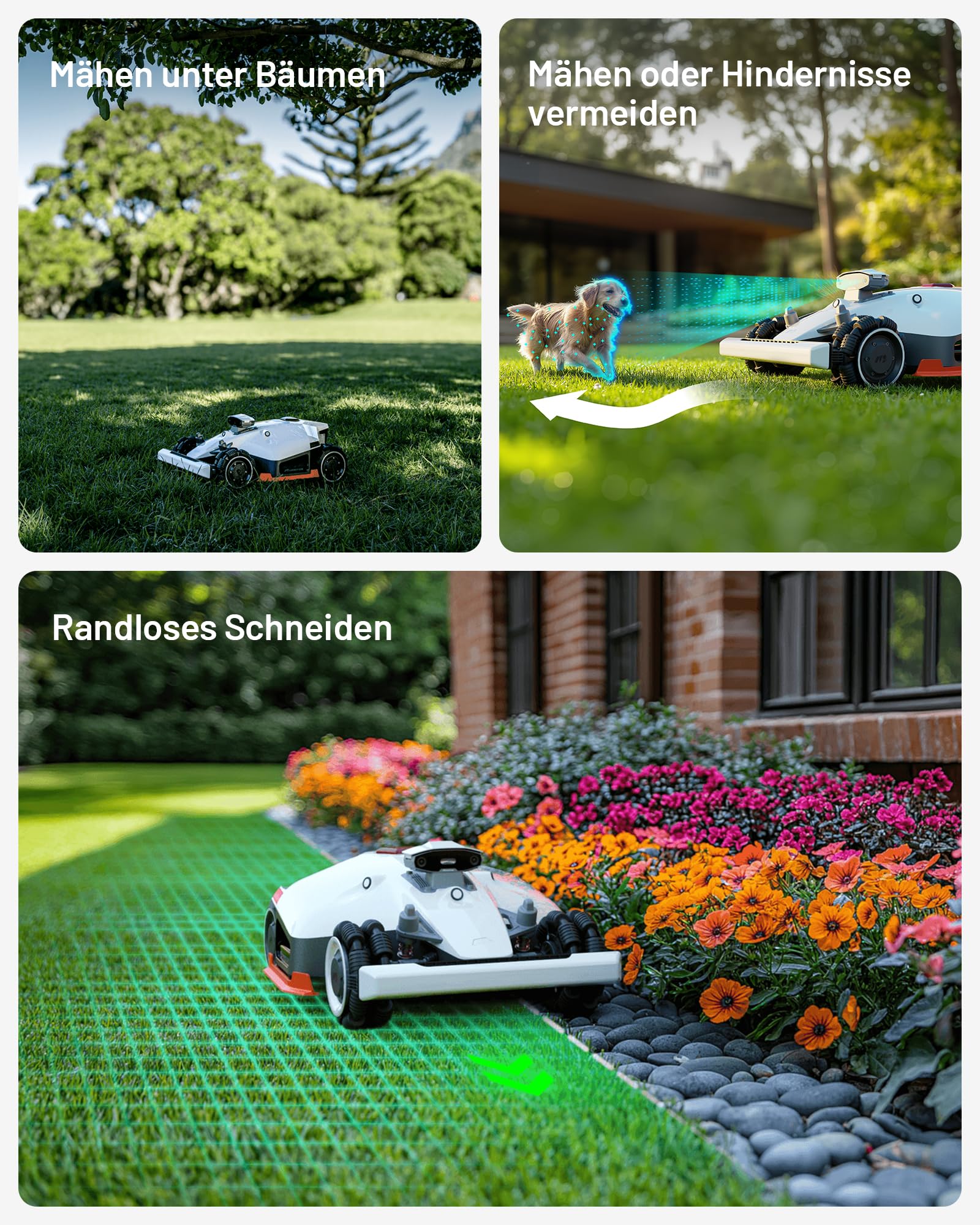 MAMMOTION LUBA 2 AWD 5000X Mähroboter ohne Begrenzungskabel (5000 m², Max. 6600 m², NetRTK+Vision, Auto-Kartierung, ohne RTK-Antenne, 4G-Modul, 80% Steigung)