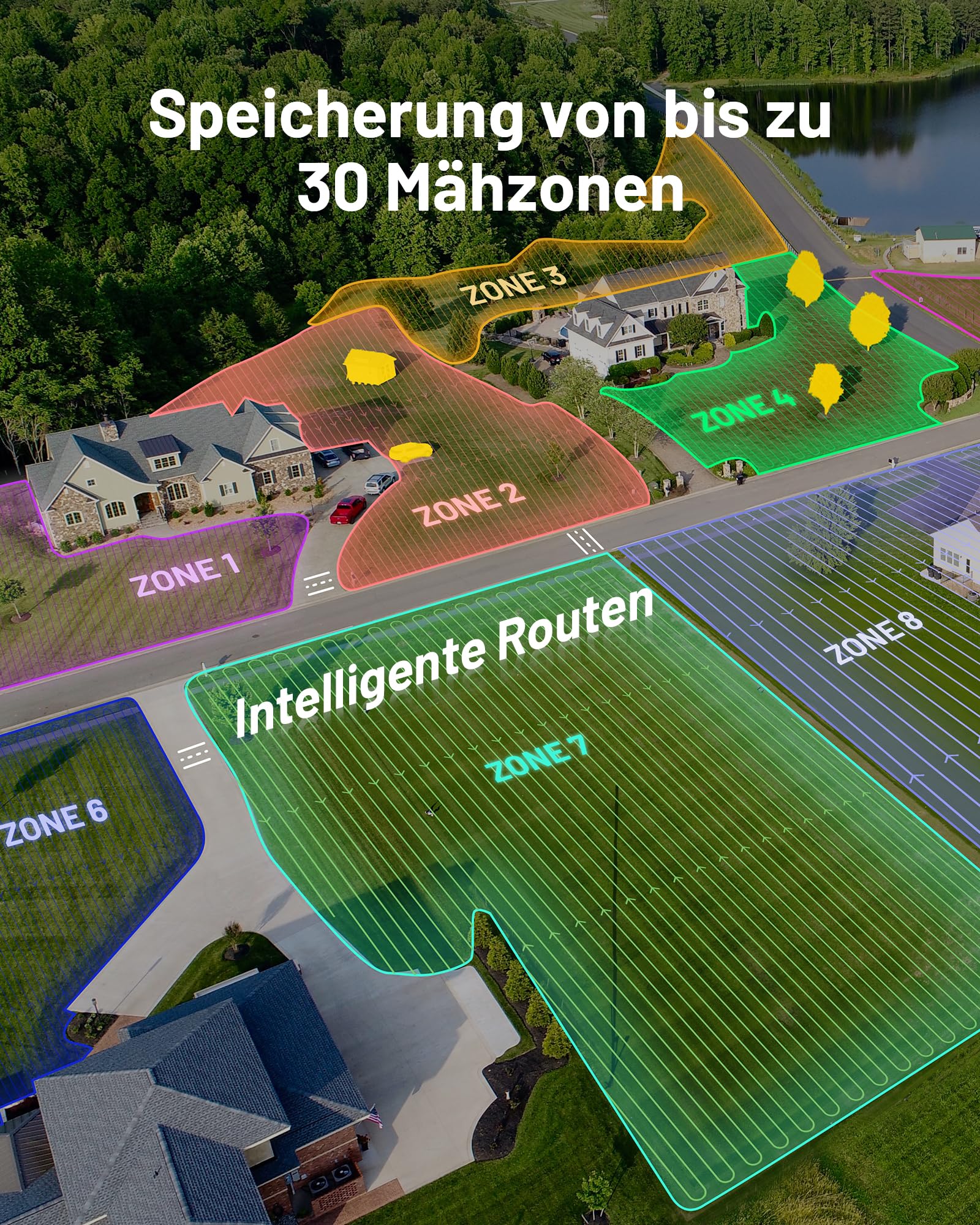 MAMMOTION LUBA 2 AWD 5000X Mähroboter ohne Begrenzungskabel (5000 m², Max. 6600 m², NetRTK+Vision, Auto-Kartierung, ohne RTK-Antenne, 4G-Modul, 80% Steigung)